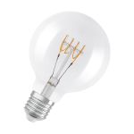 Osram Vintage 1906 LED E27 Globe Fadenlampe Klar 4.8W 470lm - 827 Extra Warmweiß | Dimmbar - Ersatz Für 40W
