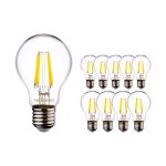 Mehrfachpackung 10x Noxion Lucent LED E27 Birne Fadenlampe Klar 8.5W 1055lm - 827 Extra Warmweiß | Dimmbar - Ersatz für 75W